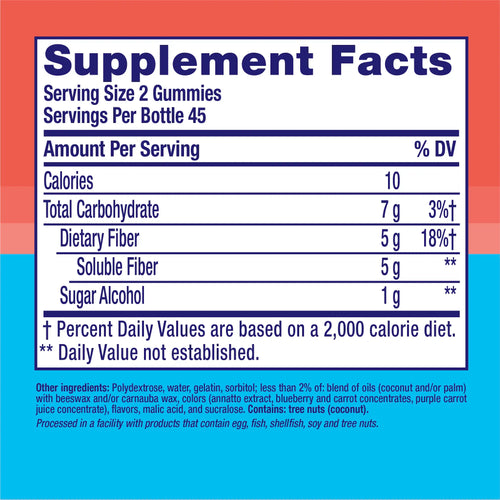 Vitafusion Fiber Well Gummies sin azúcar